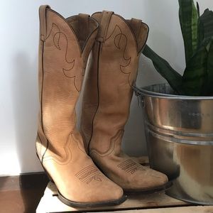 Genuine Leather Heeled Cowgirl Boots